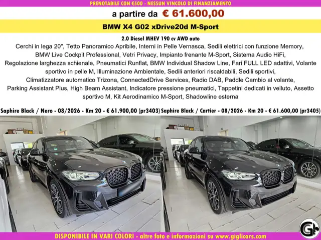 BMW X4 XDrive20d M-Sport C20" TETTO Navi CAM LED Clima3Z