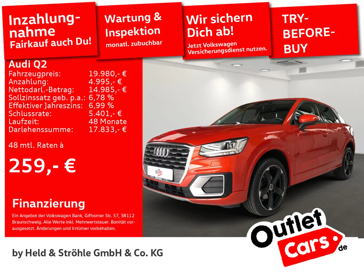 Audi Q2 1.5 VIRTUAL NAV+ LED Orange - 1