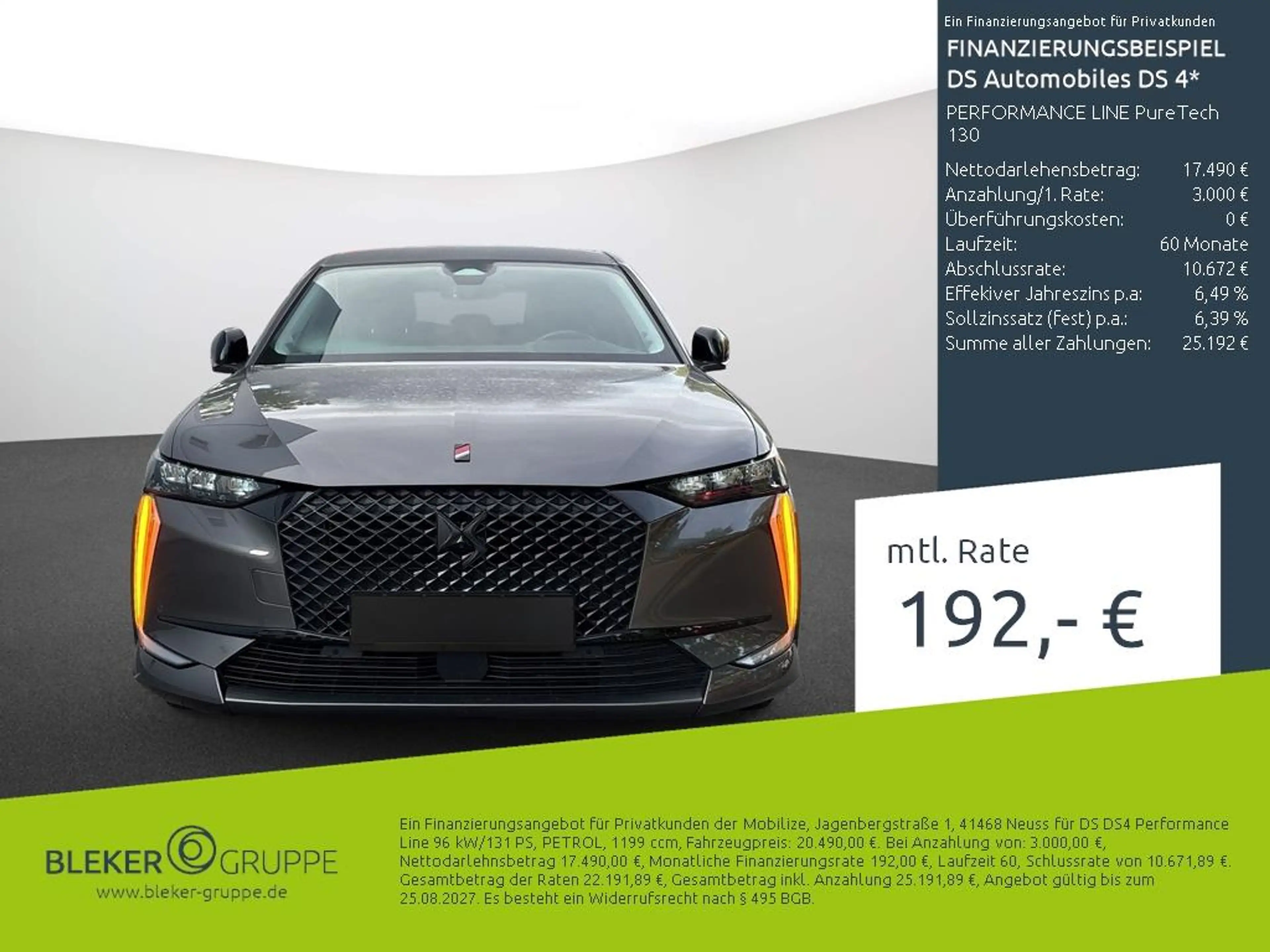 DS Automobiles DS 4 PERFORMANCE LINE PureTech 130
