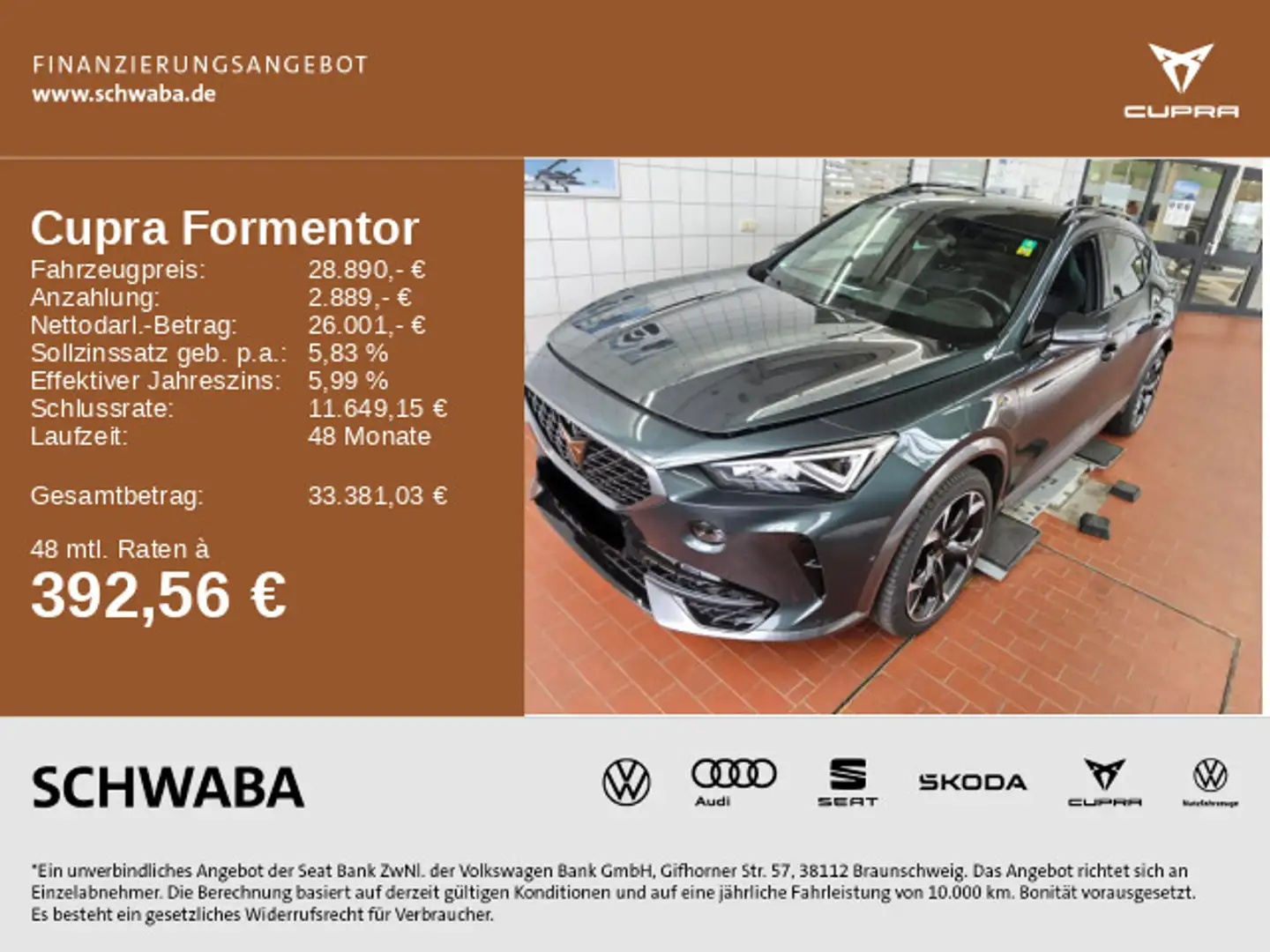 CUPRA Formentor VZ 1.4 e-Hybrid *ACC*PANO*LED*NAVI*19* Grün - 1