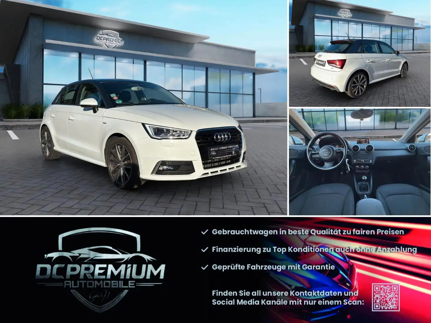 Audi A1 1.4TDI Sportback S-Line,LED,Navi Weiß - 1