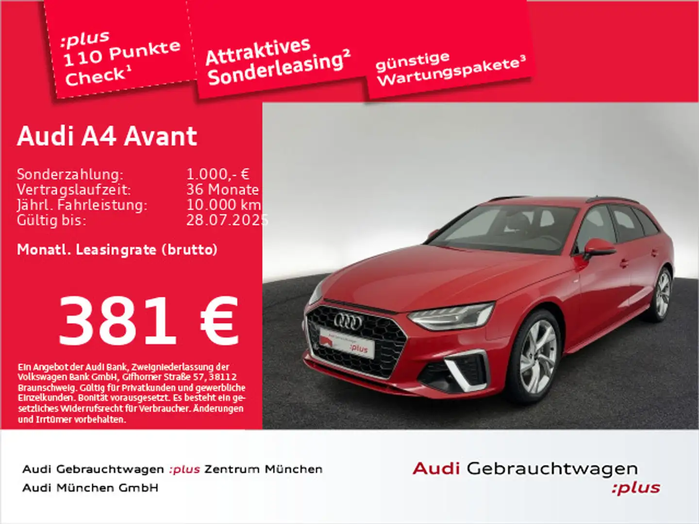 Audi A4 35 TDI S tronic S line AHK/Kameras/Virt Rot - 1