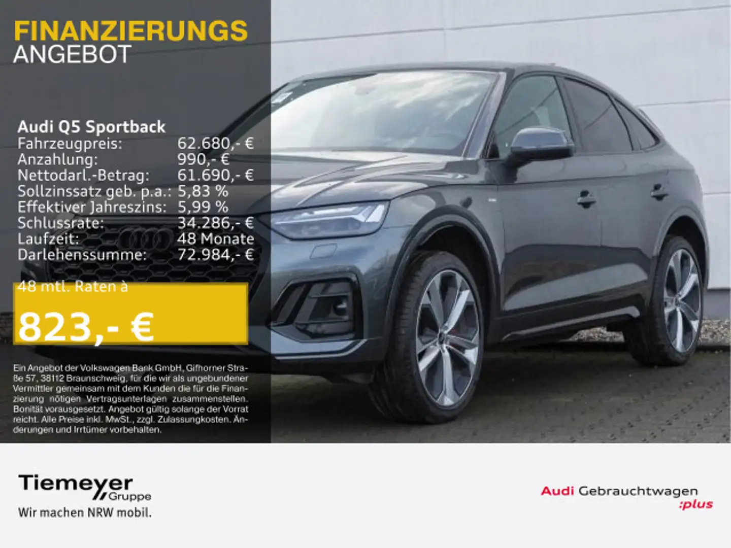 Audi Q5 40 TDI Q 2x S LINE MATRIX LM21 PANO Grau - 1