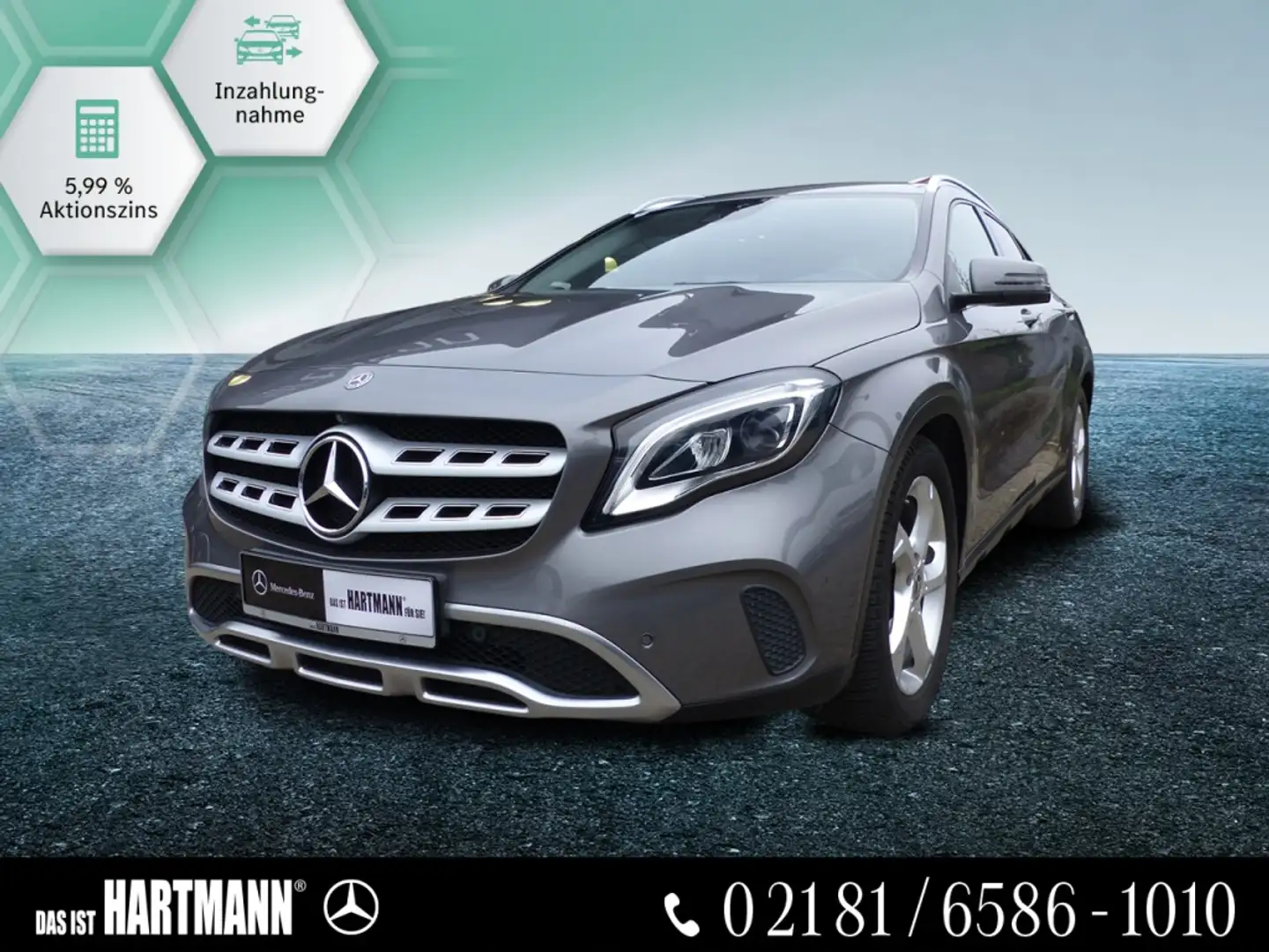 Mercedes-Benz GLA 180 BUSINESS+TOTWINKEL+360°KAMERA+SPIEGEL-PK Grau - 1