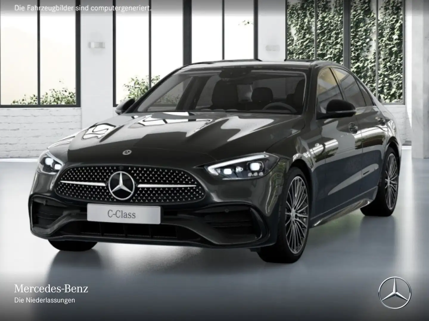 Mercedes-Benz C 300 de AMG+NIGHT+PANO+360+BURMESTER+TOTW+KEYLESS Grau - 2