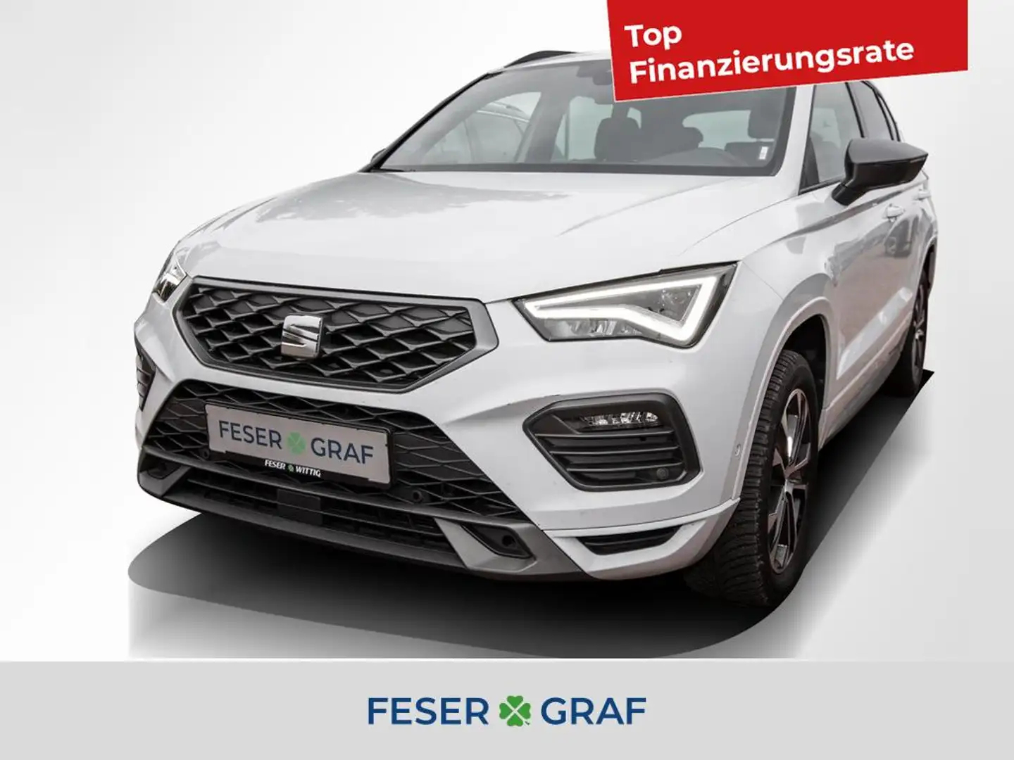 SEAT Ateca 2.0 TDI DSG FR LED/AHK/SHZ/ACC/Parklenk. Weiß - 1