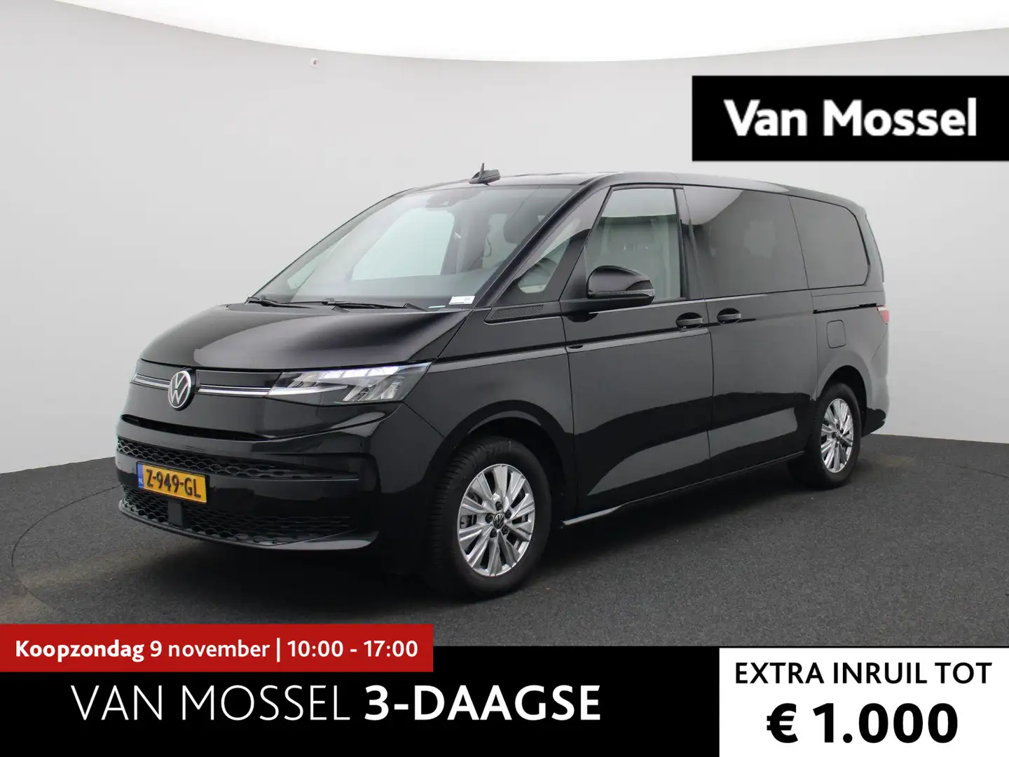 Volkswagen T7 Multivan 1.4 eHybrid L2 Life Edition 218PK | Airco | 7 Zits Noir - 1