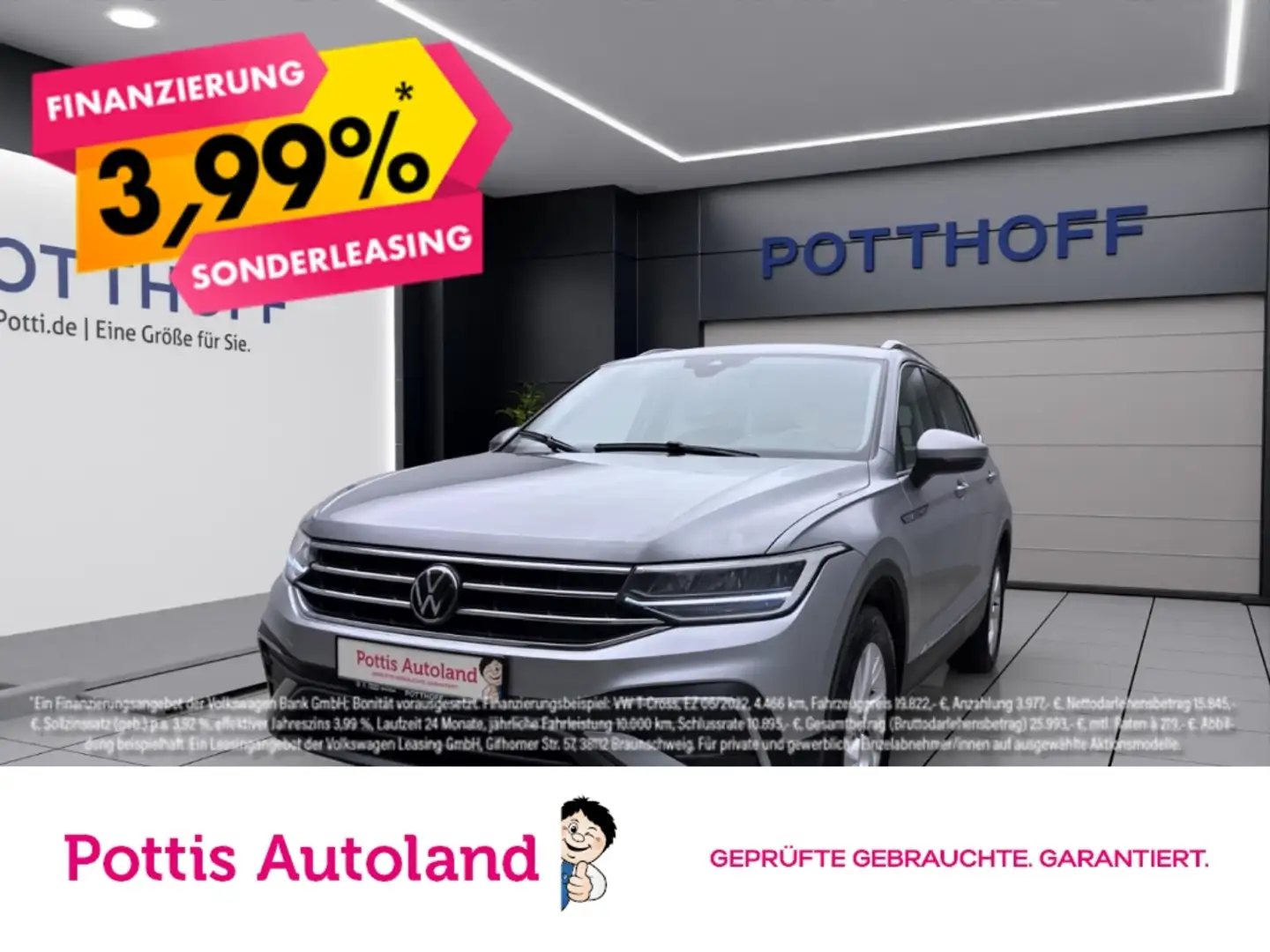 Volkswagen Tiguan Allspace 2.0 TDI DSG LIFE HuD LM18 NAVI AHK Argent - 1