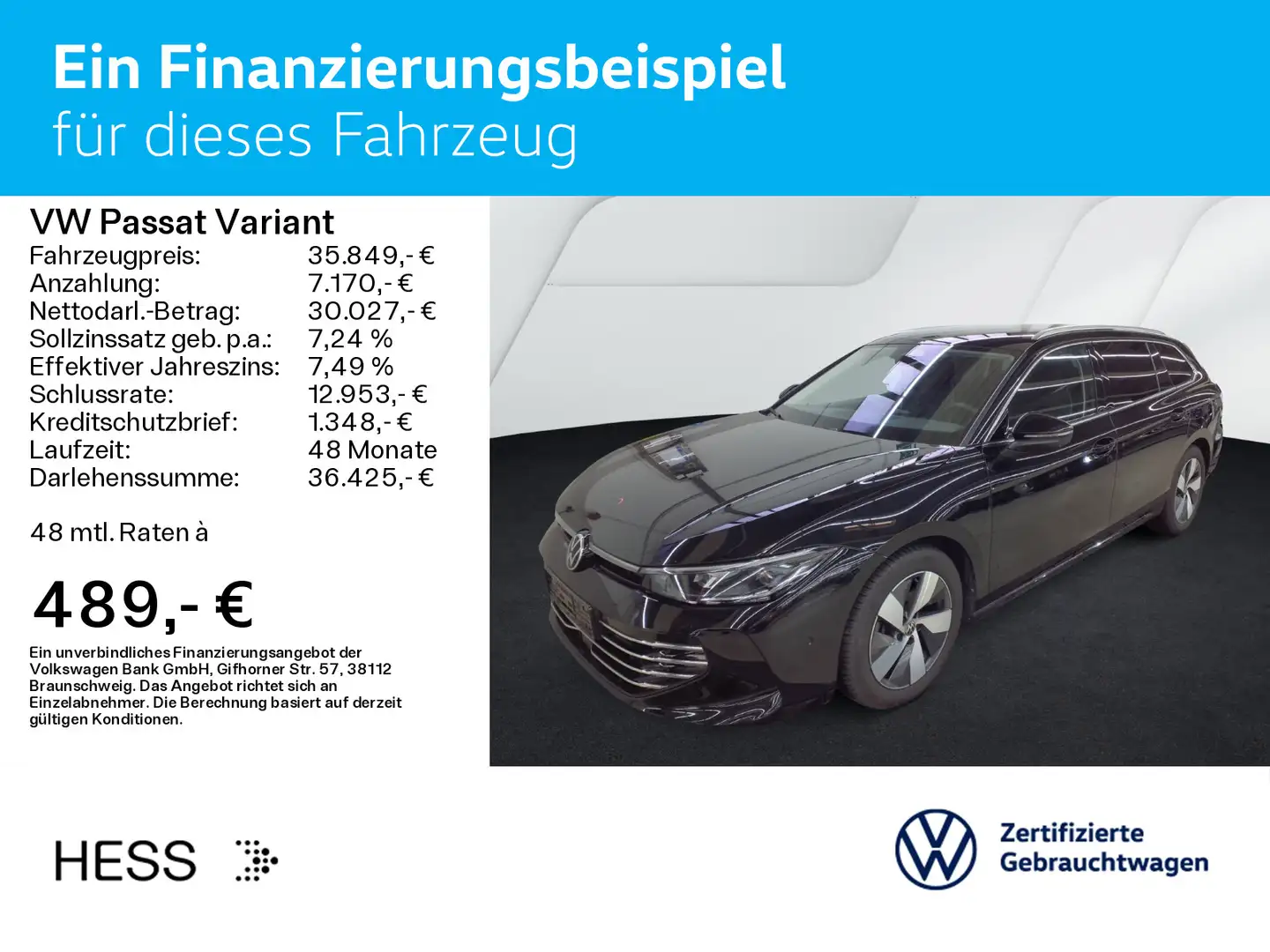 Volkswagen Passat Variant 2.0 TDI DSG ELEGANCE*IQ.LIGHT*AHK Schwarz - 2