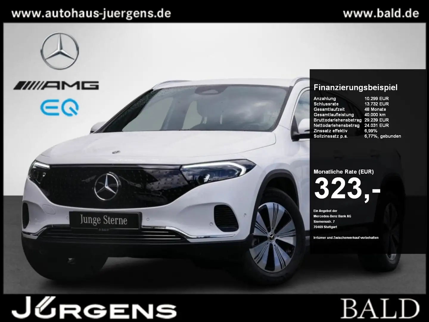 Mercedes-Benz EQA 250 +Progressive+MBUX+LED+Wide+Cam+Totw+SHZ Білий - 1