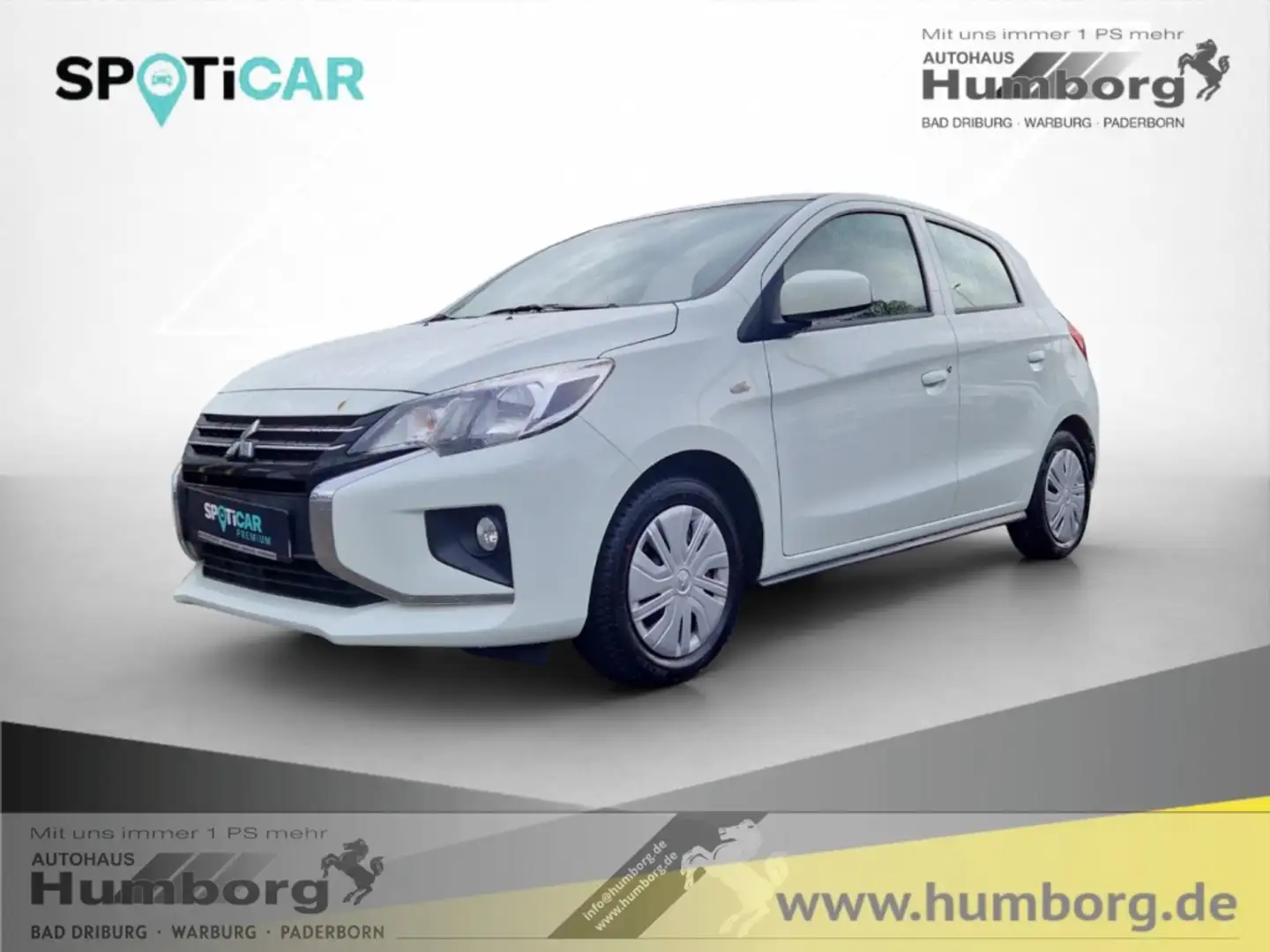 Mitsubishi Space Star 1.0 Basis Klimaautom Notbremsass. Berganfahrass. K Weiß - 1