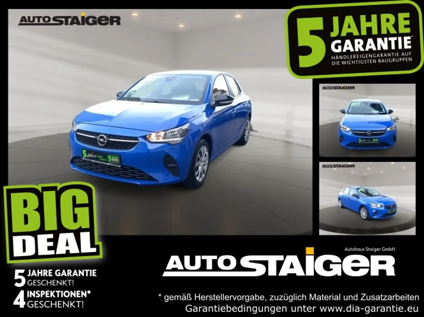 Opel Corsa F 1.2 Edition Klimaanlage, PDC, SHZ, Bleu - 1