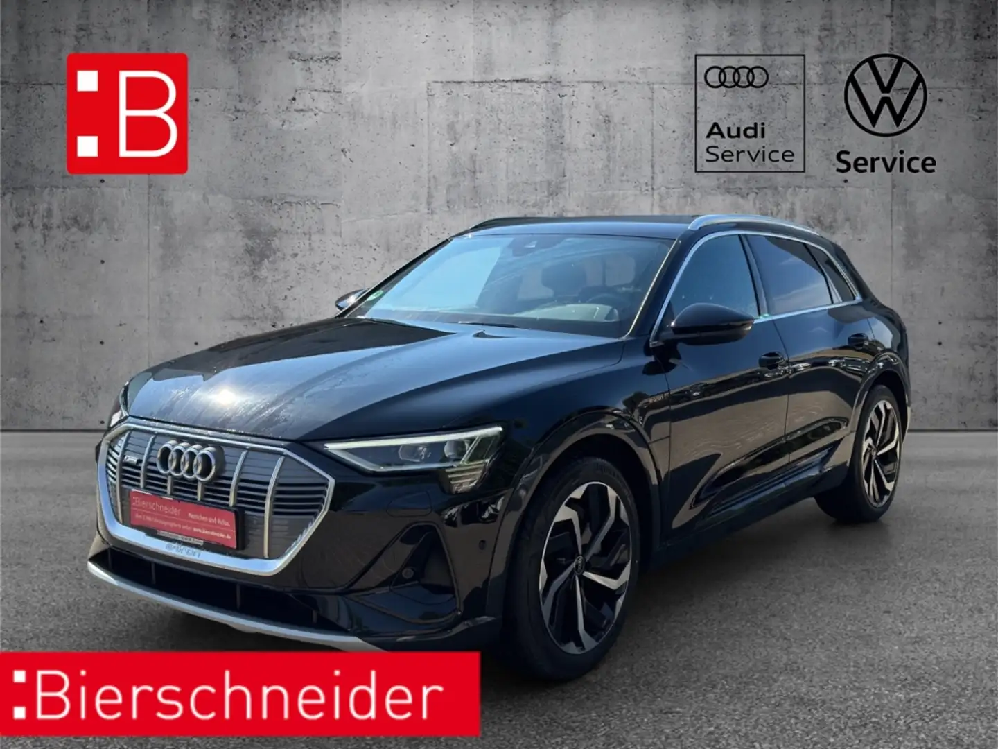 Audi e-tron 55 qu S line LED 21 VIRTUAL LUFT AHK ACC NAVI PDC Zwart - 1
