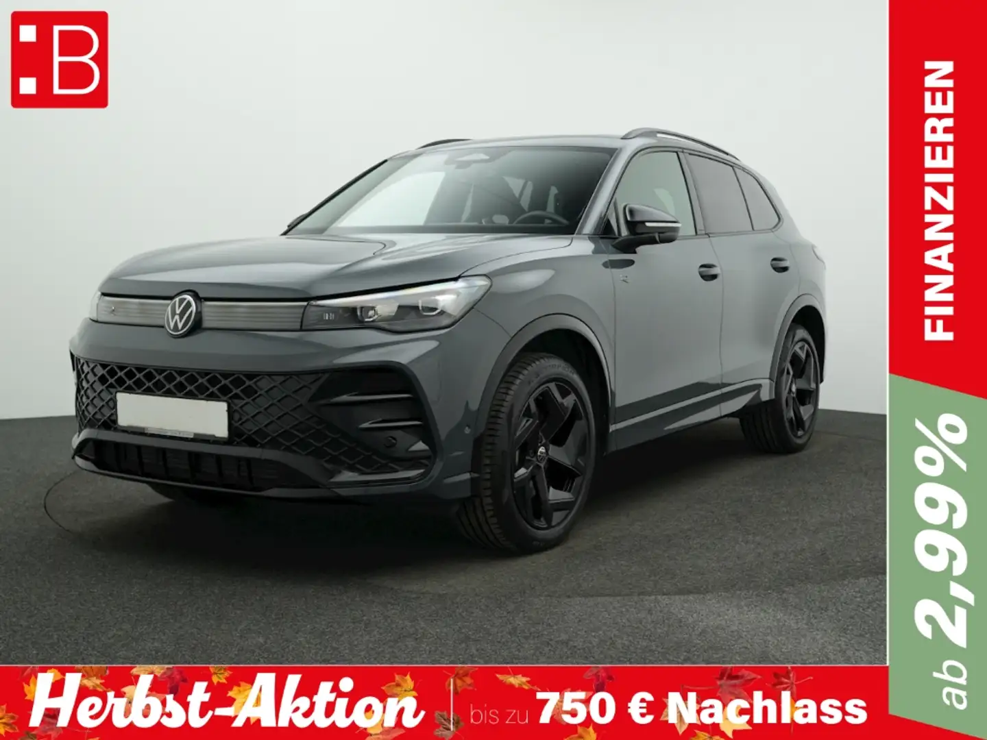 Volkswagen Tiguan 2.0 TDI DSG 4Mo. R-Line BLACK-STYLE AHK H&K ALU19 Grau - 1