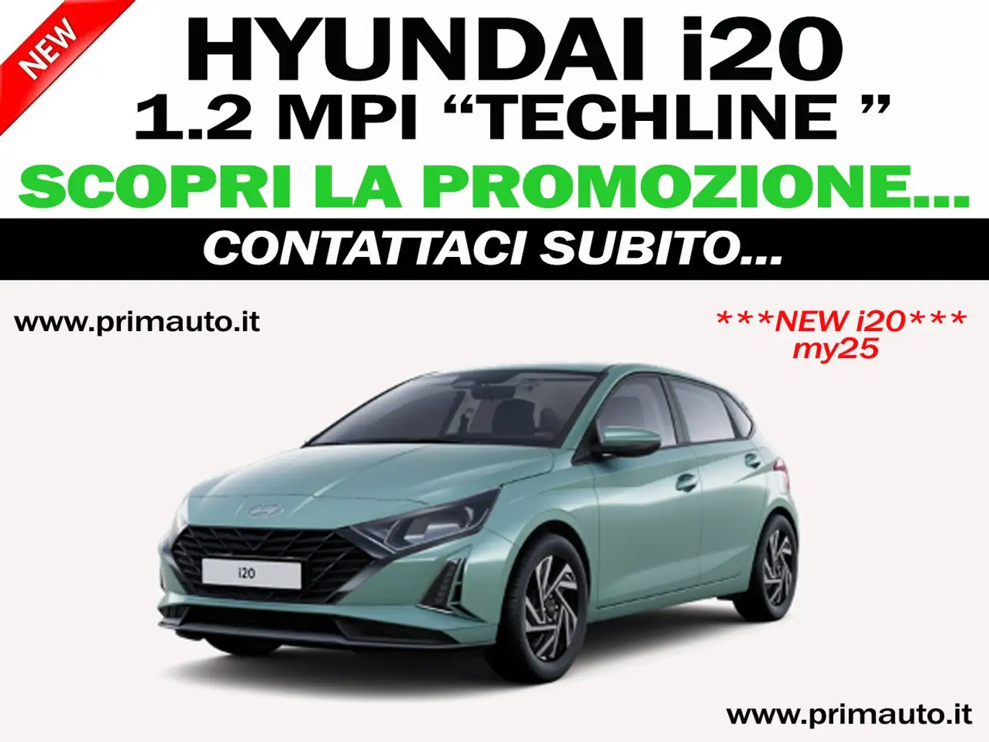 Hyundai i20 1.2 *Benz.* 5p TECHLINE my25 Benz. - (#1125) Verde - 1