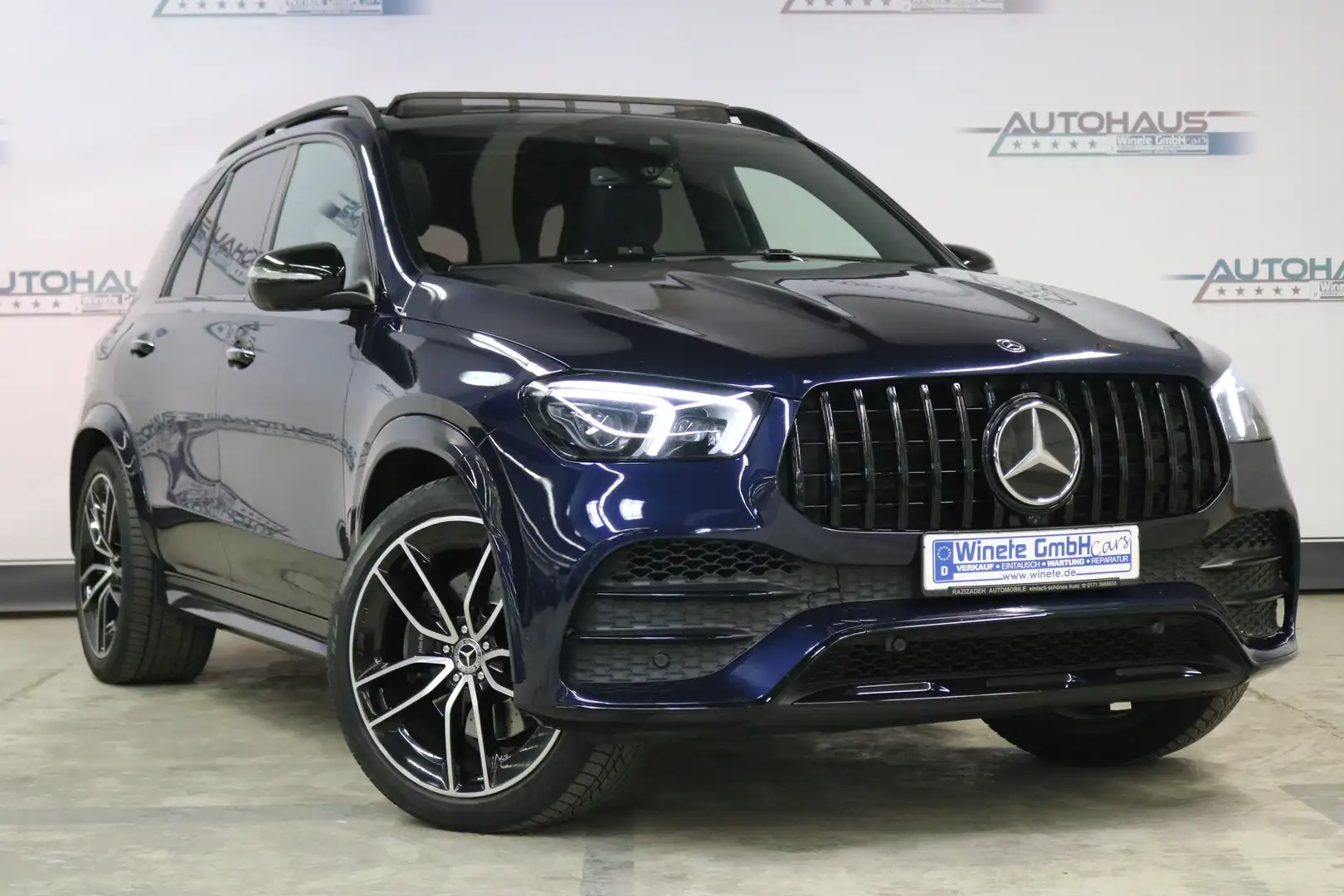 Mercedes-Benz GLE 400 d 4Matic AMG 7SITZER *CAM*NAVI*PANO*AHK*HeadUp*uv Blauw - 1