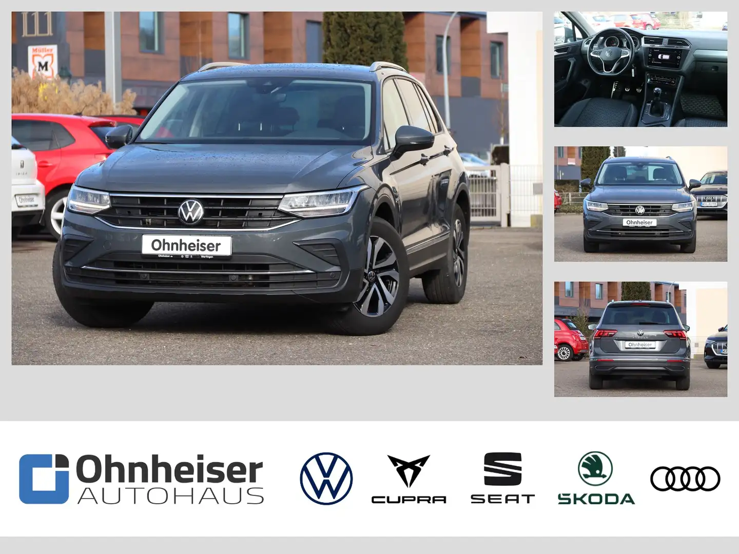 Volkswagen Tiguan 1.5 TSI Active NAVI*AHK*SHZ*EL.HECKKLAPPE Grau - 1