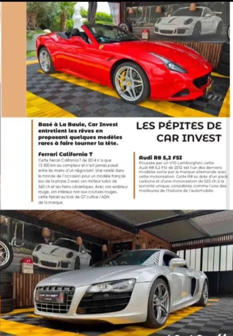 Audi R8 5.2fsi carbone v10 bt r tronic 2012 entretien jour Gris - 2