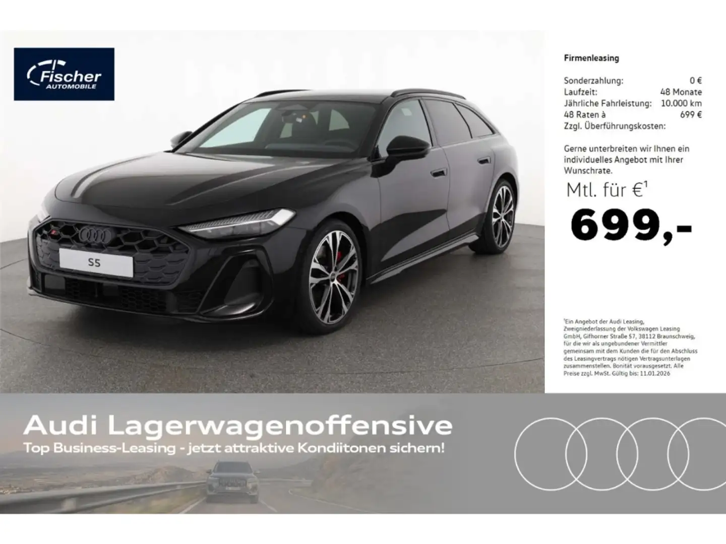 Audi S5 Avant TFSI S line LP: 102.760,- /Pano/Anhängevorri Negru - 1