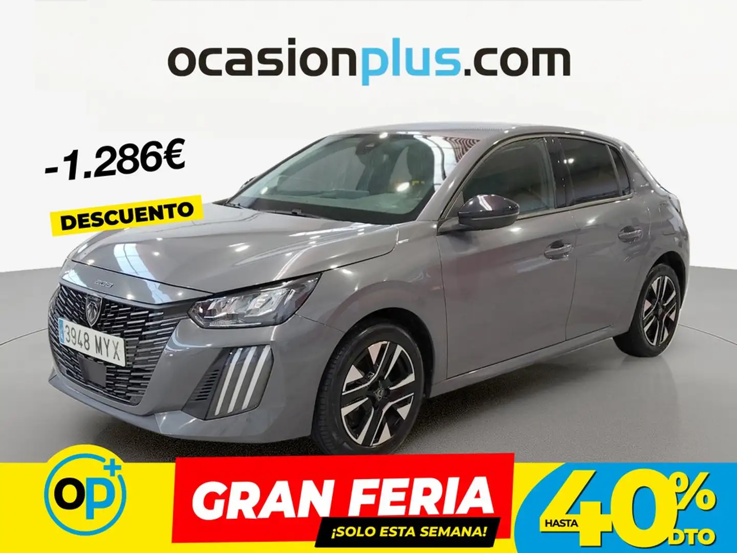 Peugeot 208 1.2 Puretech S&S Allure 100 Gris - 1