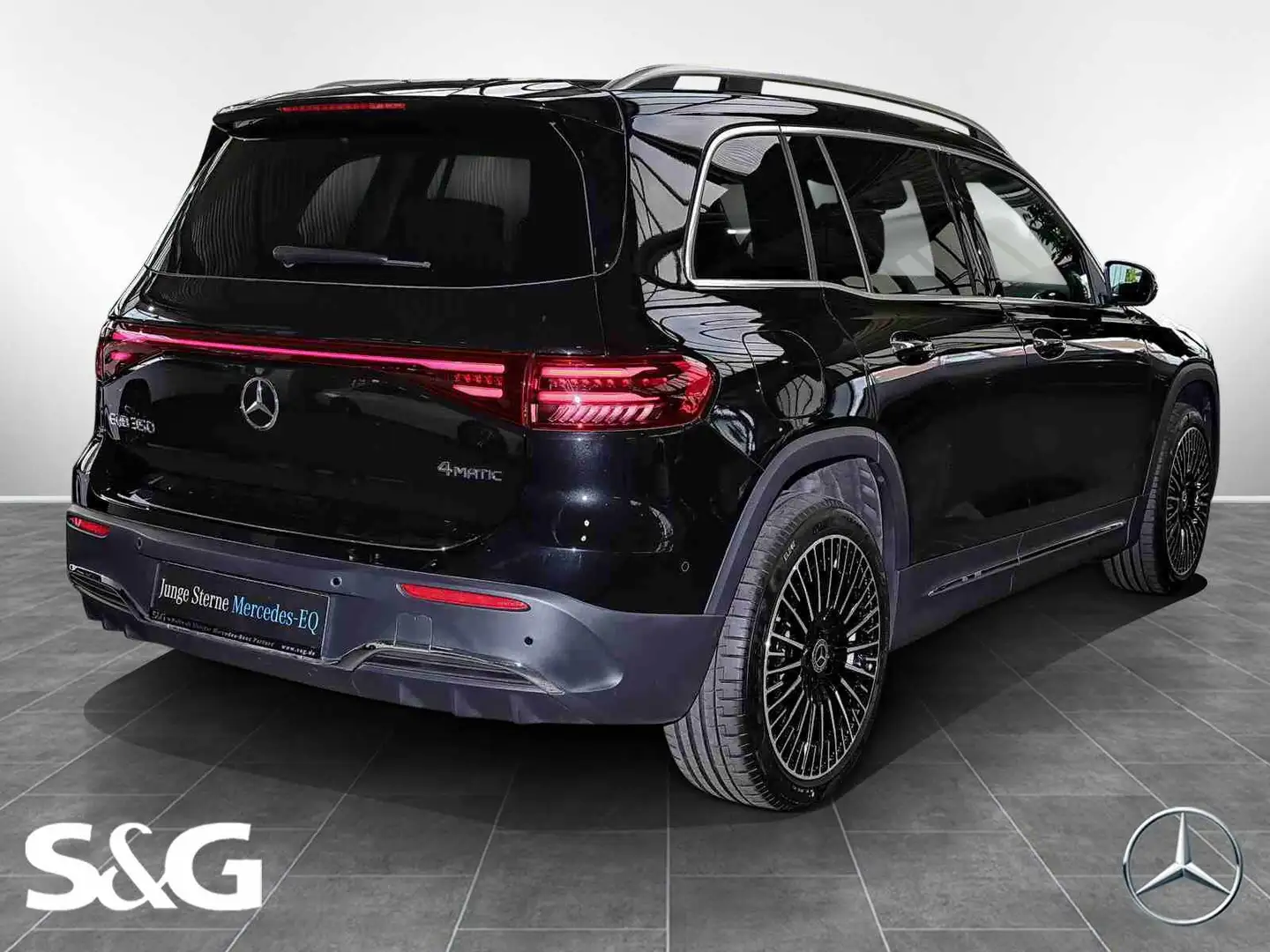 Mercedes-Benz EQB 350 4M AMG TOTWINKEL+KEYLESS+DISTRONIC+360° Negro - 2