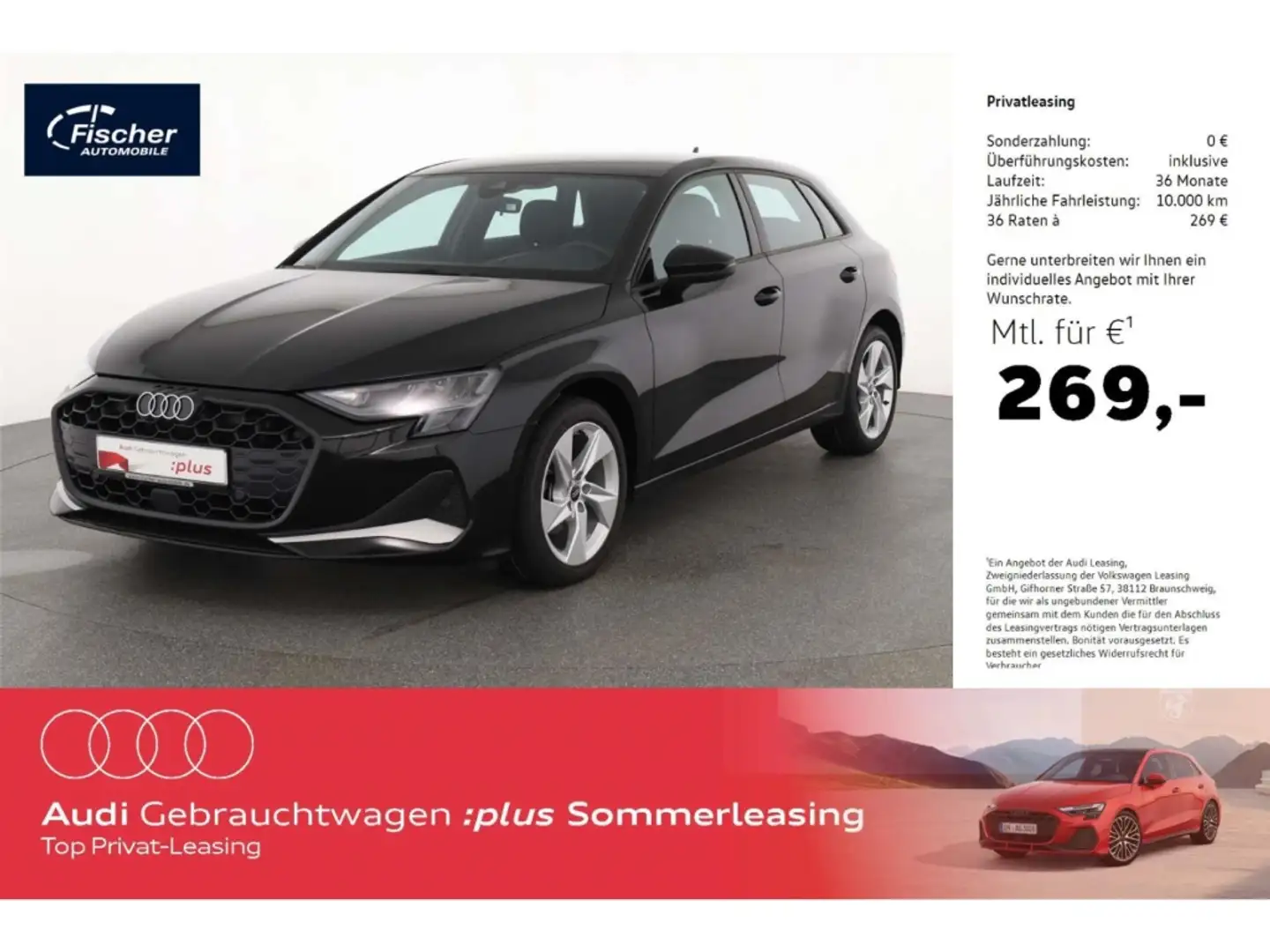 Audi A3 Sportback 35 TDI advanced Schwarz - 1