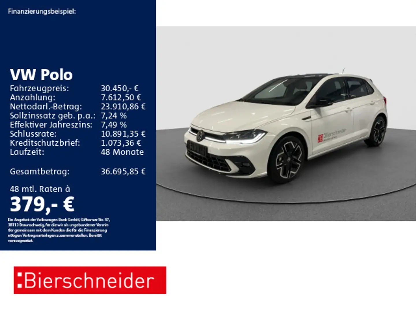 Volkswagen Polo 1.0 TSI DSG R-Line PANO NAVI RFK ACC CLIMAT Weiß - 1