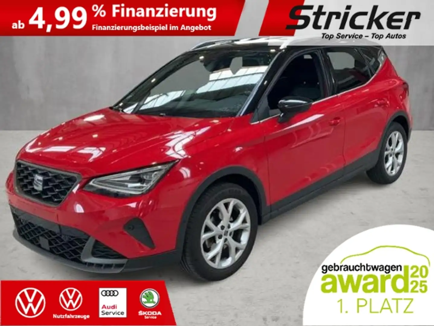 SEAT Arona FR 1.0TSI DSG 189,-ohne Anzahlung ACC Full-LED Rot - 2