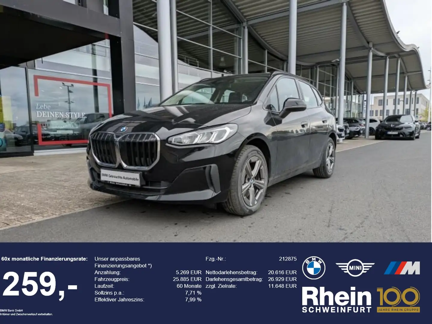 BMW 223 d xDrive Active Tourer Navi. SH . Park.Ass. Schwarz - 1