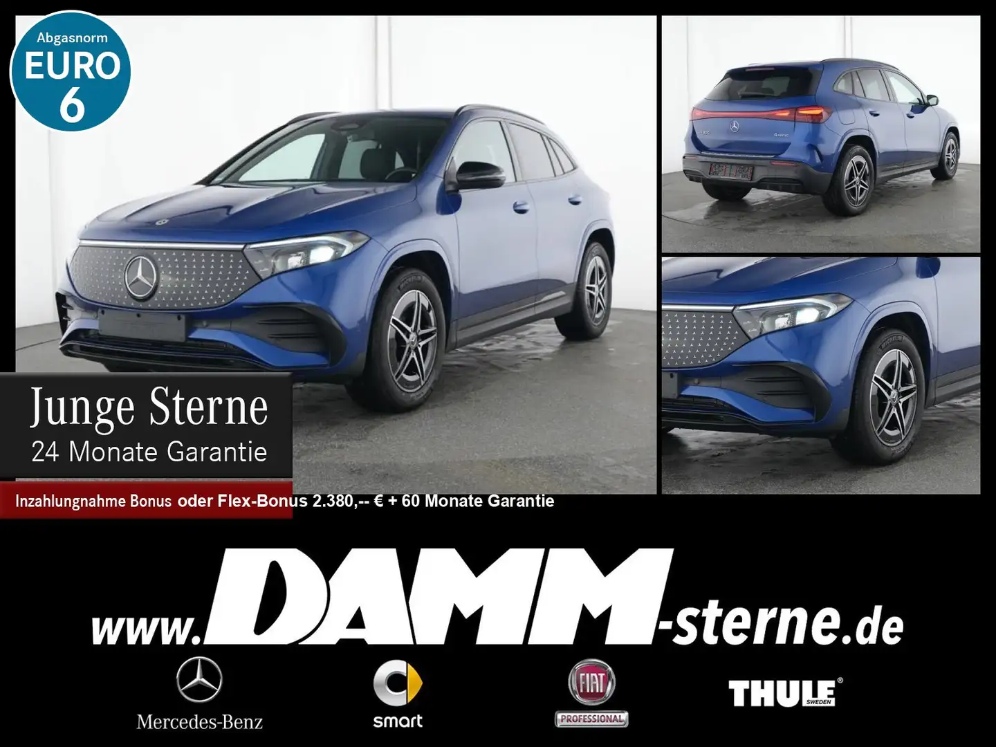 Mercedes-Benz EQA 300 EQA 300 4M AMG/AHK/MEMORY/FAP/NIGHT/+WR +60M GA Blau - 1