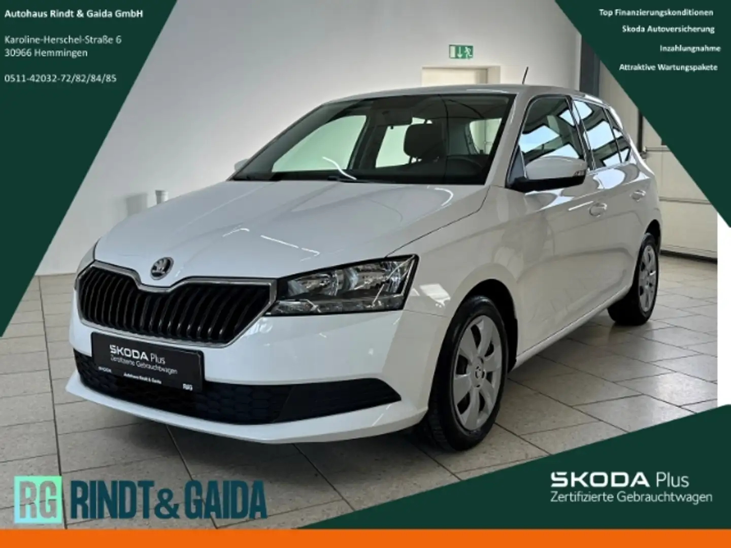 Skoda Fabia 1.0 Active Klima PDC Freisprech DAB Weiß - 1