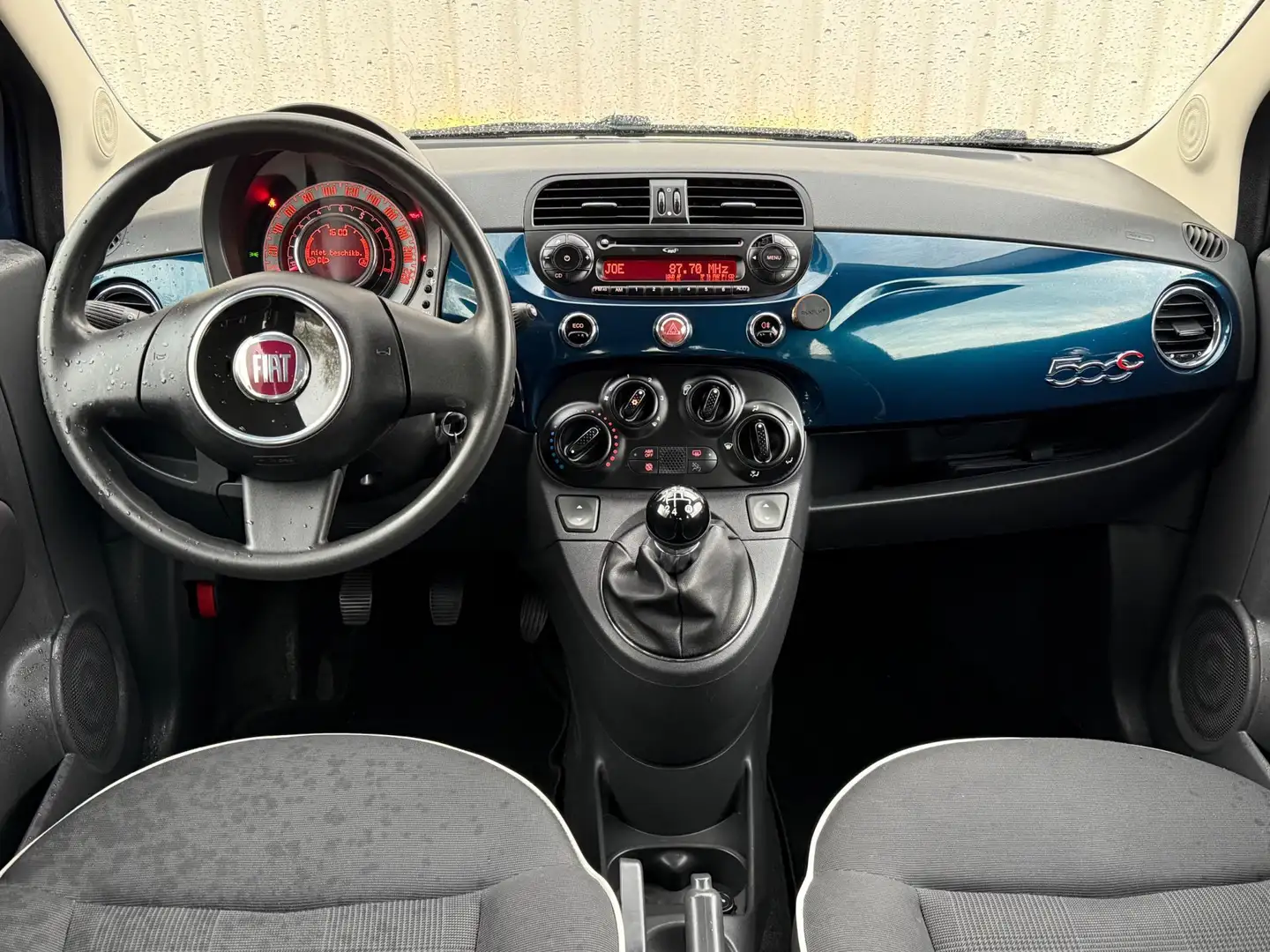 Fiat 500 0.9 TwinAir Lounge Cabrio,Airco,PDC,ElektrischeRam Blue - 2