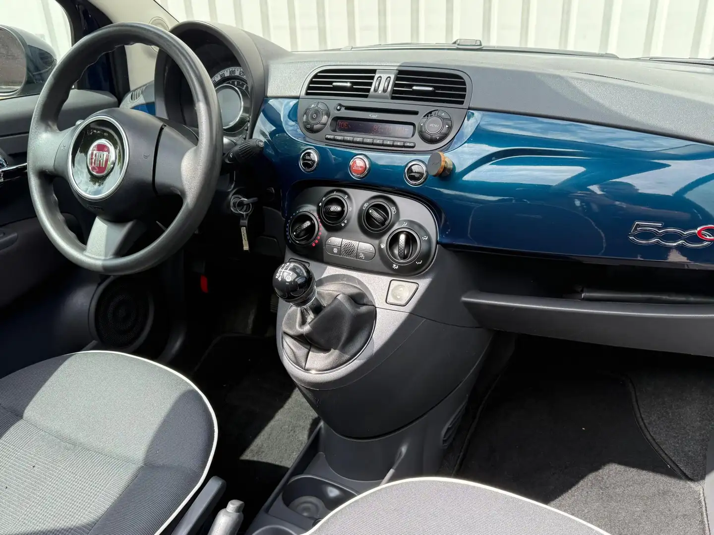 Fiat 500 0.9 TwinAir Lounge Cabrio,Airco,PDC,ElektrischeRam Mavi - 2