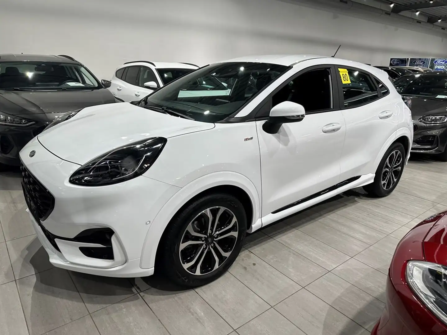 Ford Puma 1.0Mhev 125pk 6v ST-line+Navi+Camera+parkh v en a+ Weiß - 1