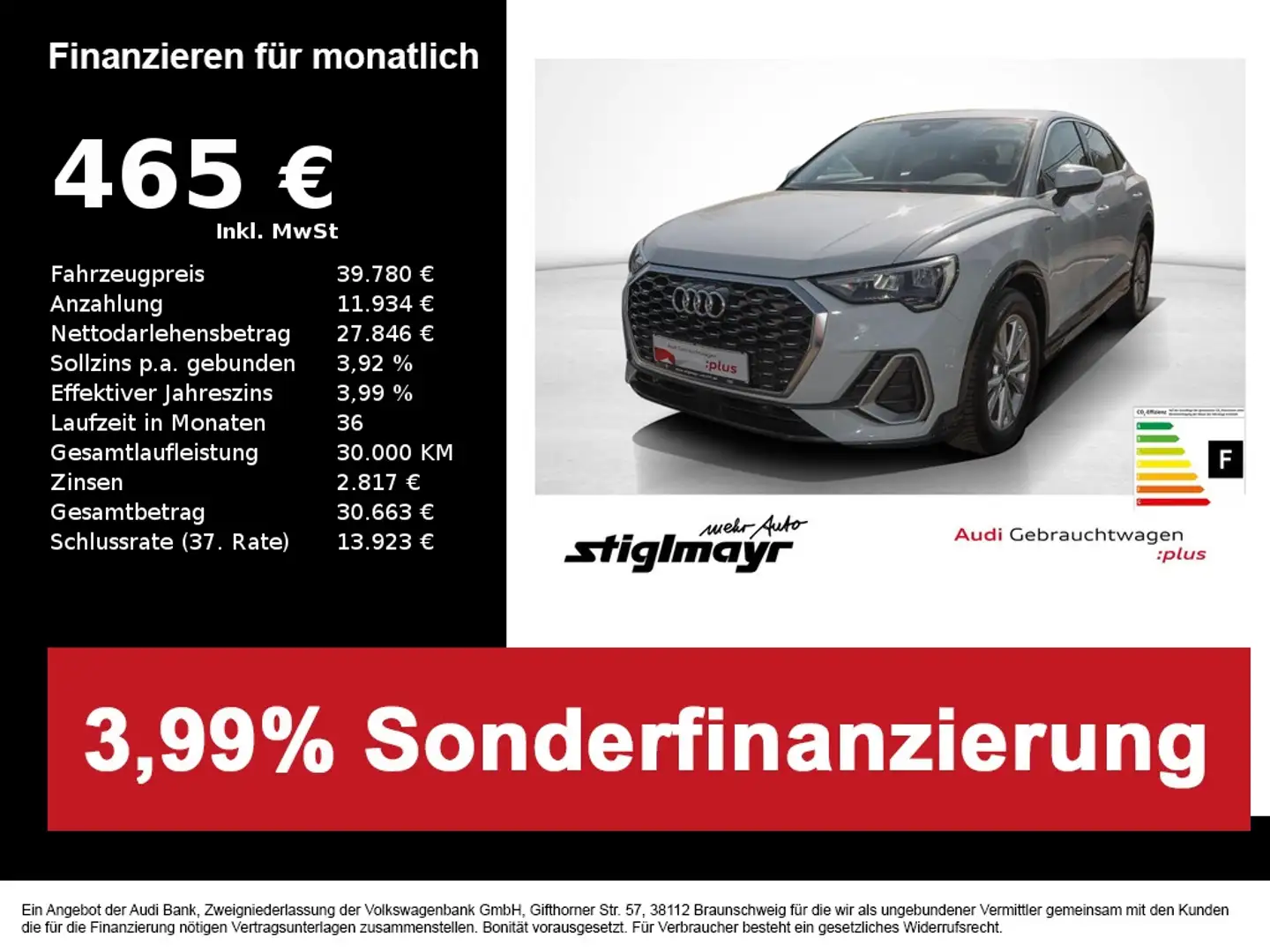 Audi Q3 Sportback S line 35 TDI ACC+KAMERA+NAVI+VC Wit - 1