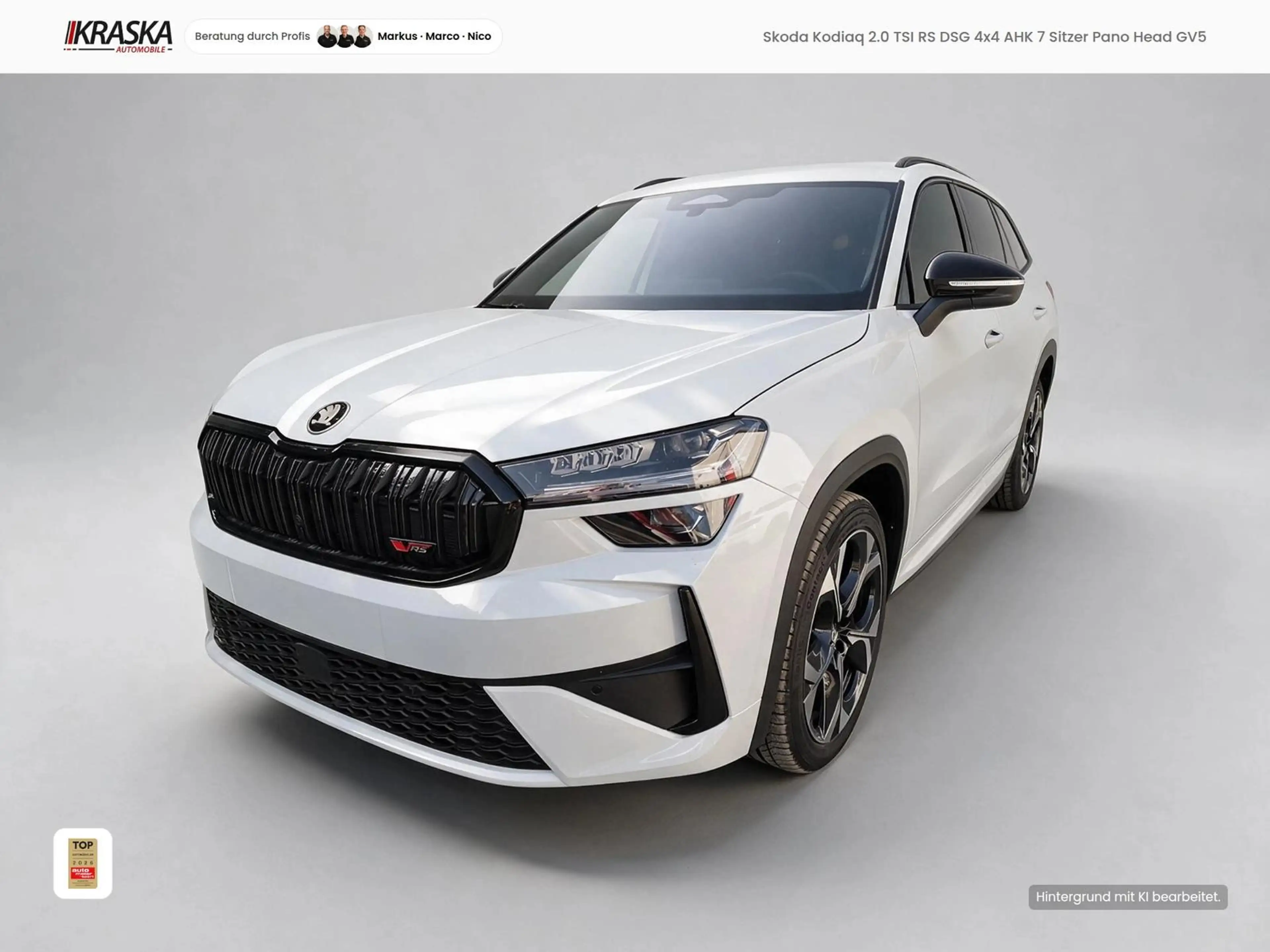 Skoda Kodiaq 2.0 TSI RS DSG 4x4 AHK 7 Sitzer Pano Head