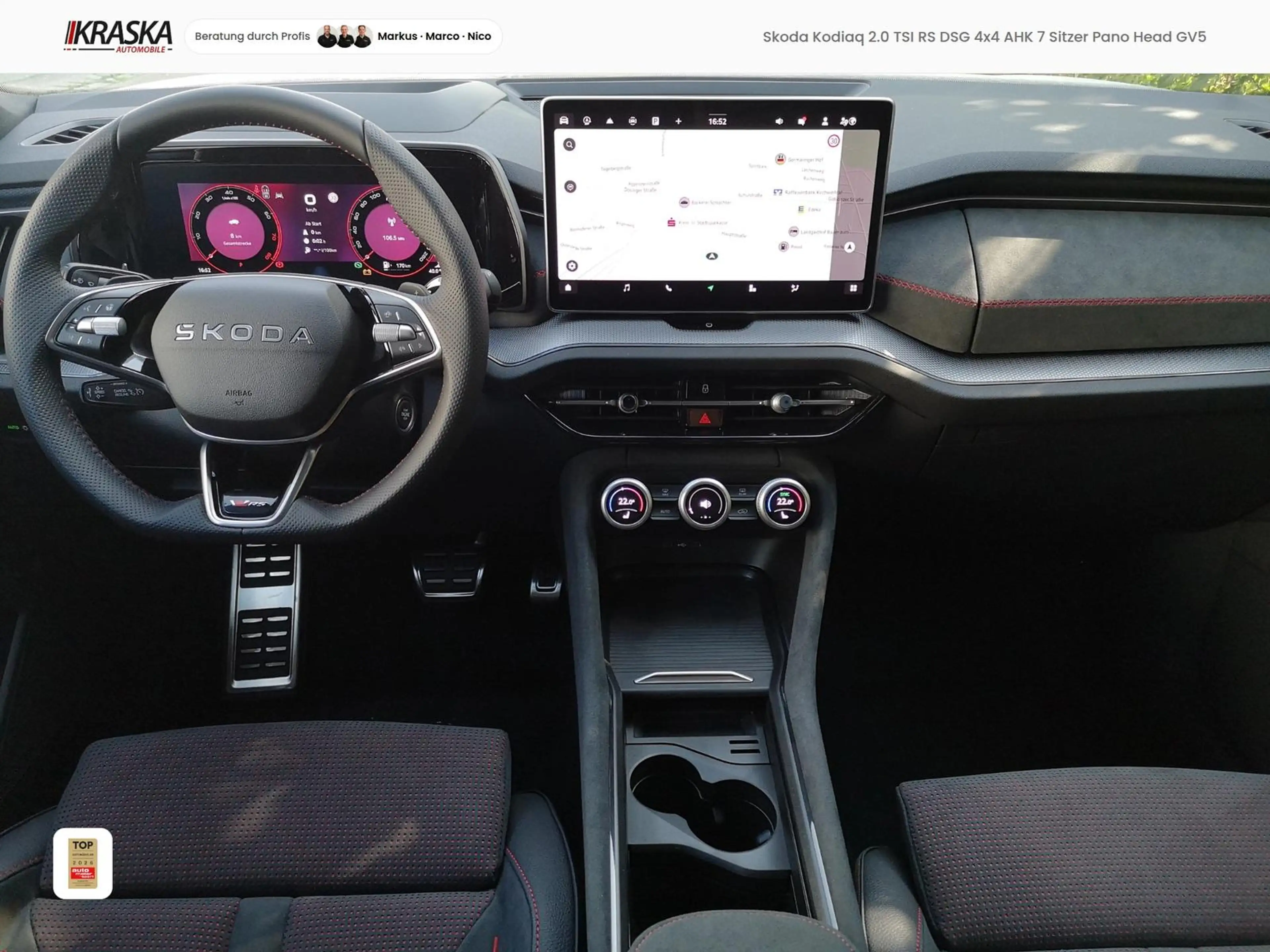 Skoda Kodiaq 2.0 TSI RS DSG 4x4 AHK 7 Sitzer Pano Head — photo 3