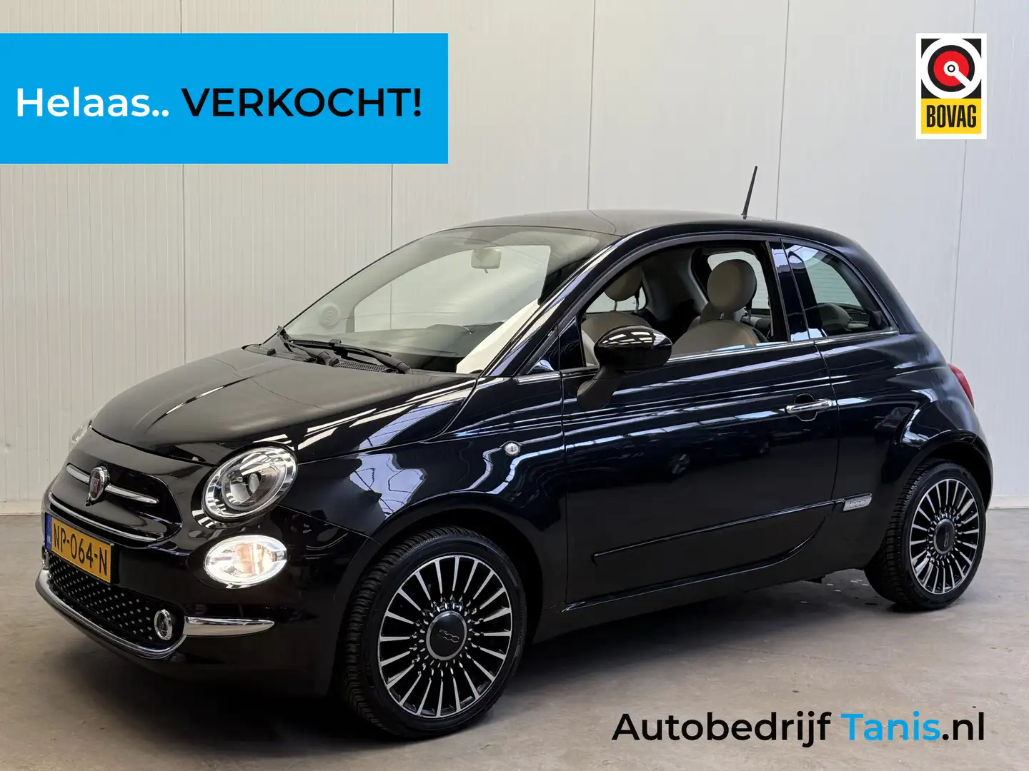 Fiat 500 1.2 Lounge PANORAMADAK-AIRCO/ECC-LMV Noir - 1