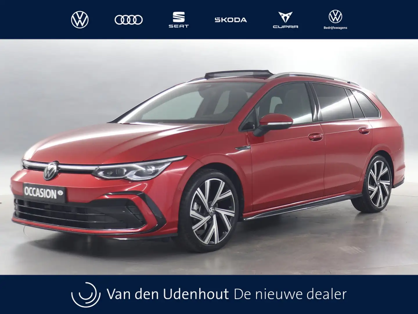 Volkswagen Golf Variant 1.5 eTSI 150pk R-Line Business DSG / Panoramadak / Rood - 1