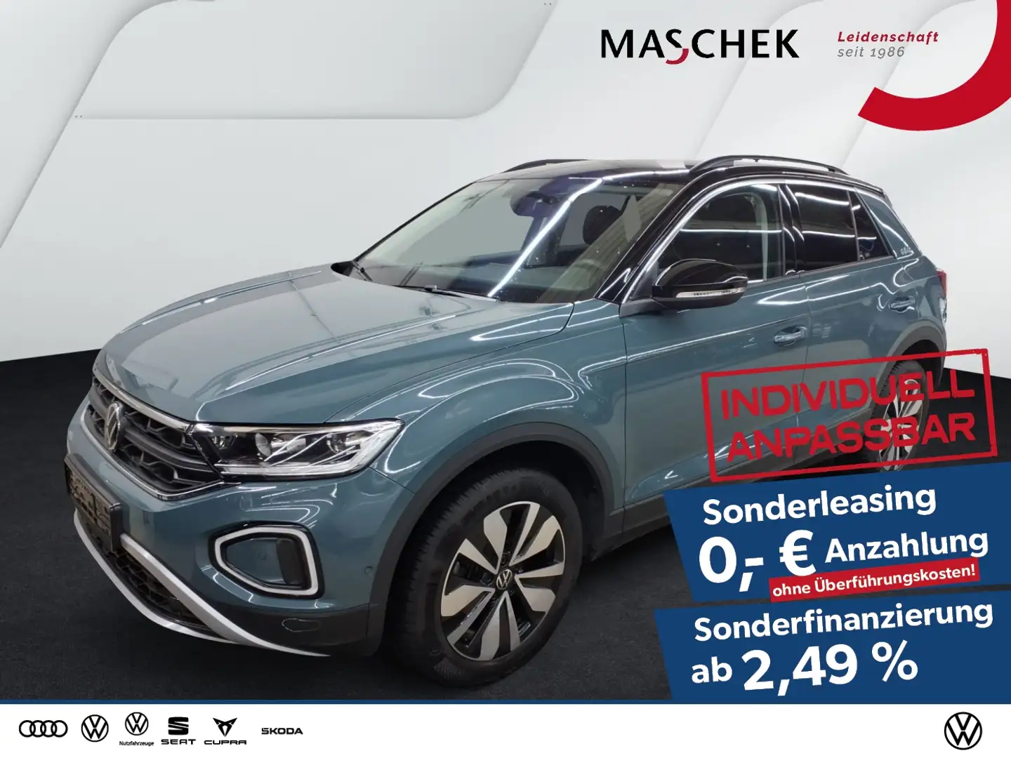 Volkswagen T-Roc GOAL 2.0 TDI DSG AHK ACC RearView Sitzh. Ambiente Schwarz - 1