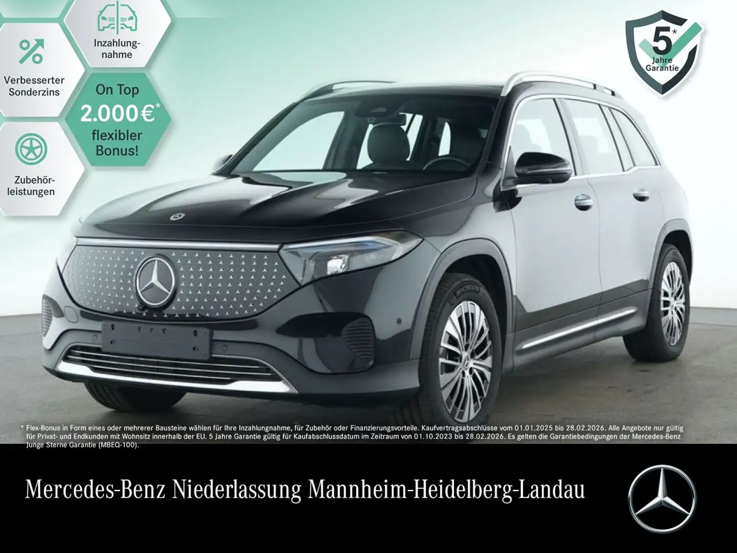 Mercedes-Benz EQB 300 4M ELECTRICART+PLUS-PAKET+PANO+360+MEMORY Negro - 1