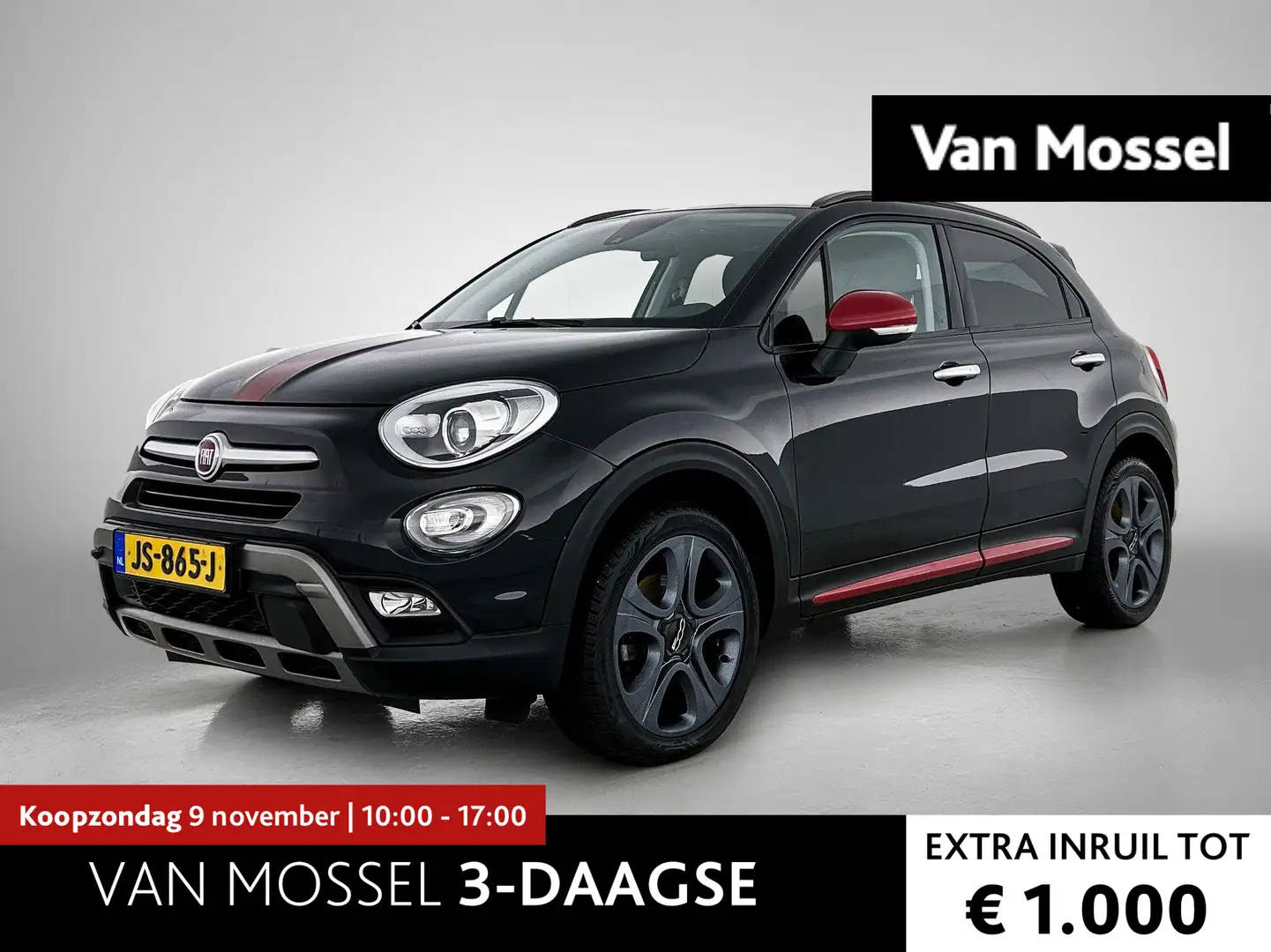 Fiat 500X 1.4 Turbo MultiAir Lounge | Half leder | CC | Auto Noir - 1
