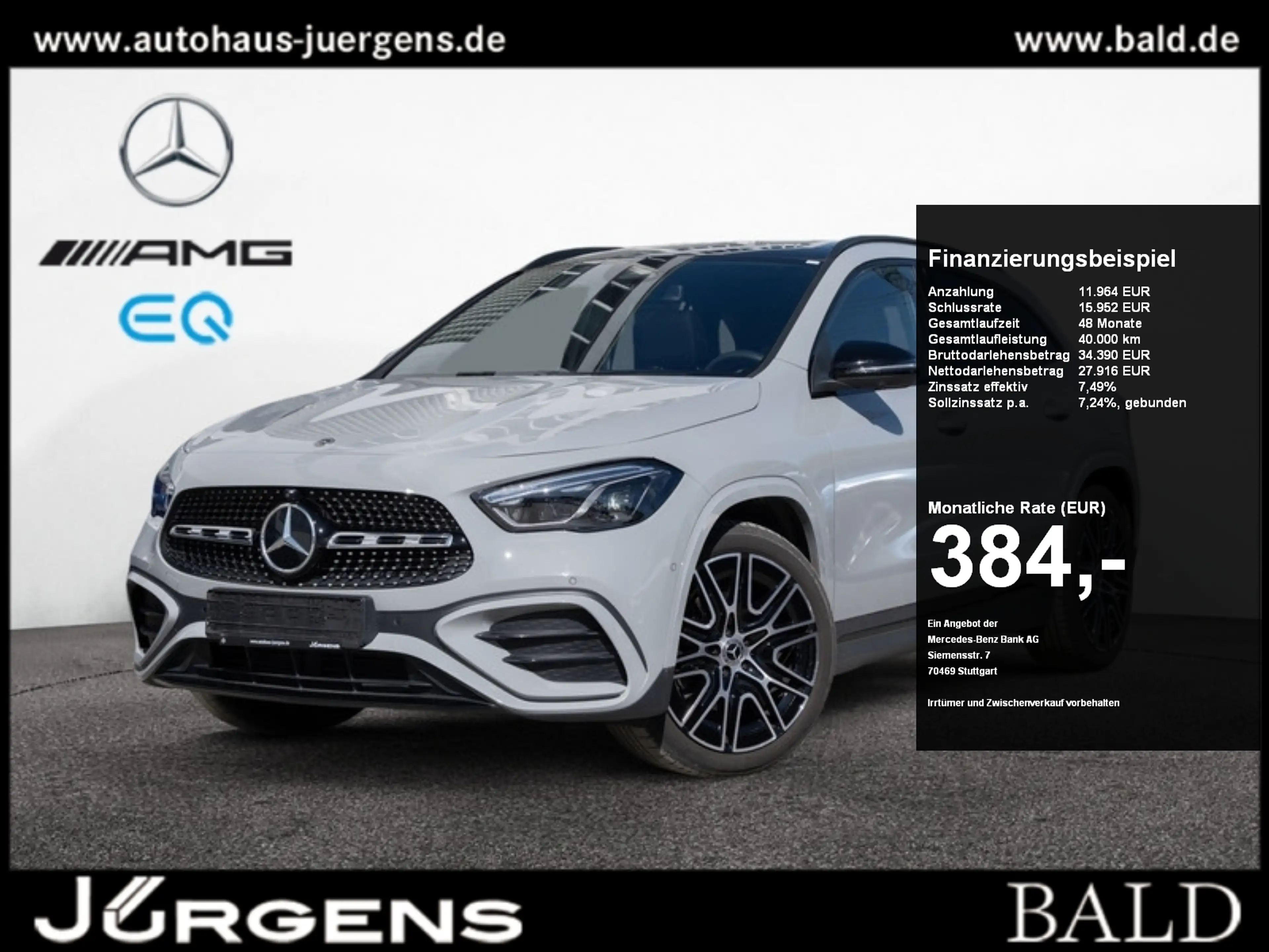 Mercedes-Benz GLA 220 d 4M AMG-Sport/MLB/360/Pano/AHK/Night/20