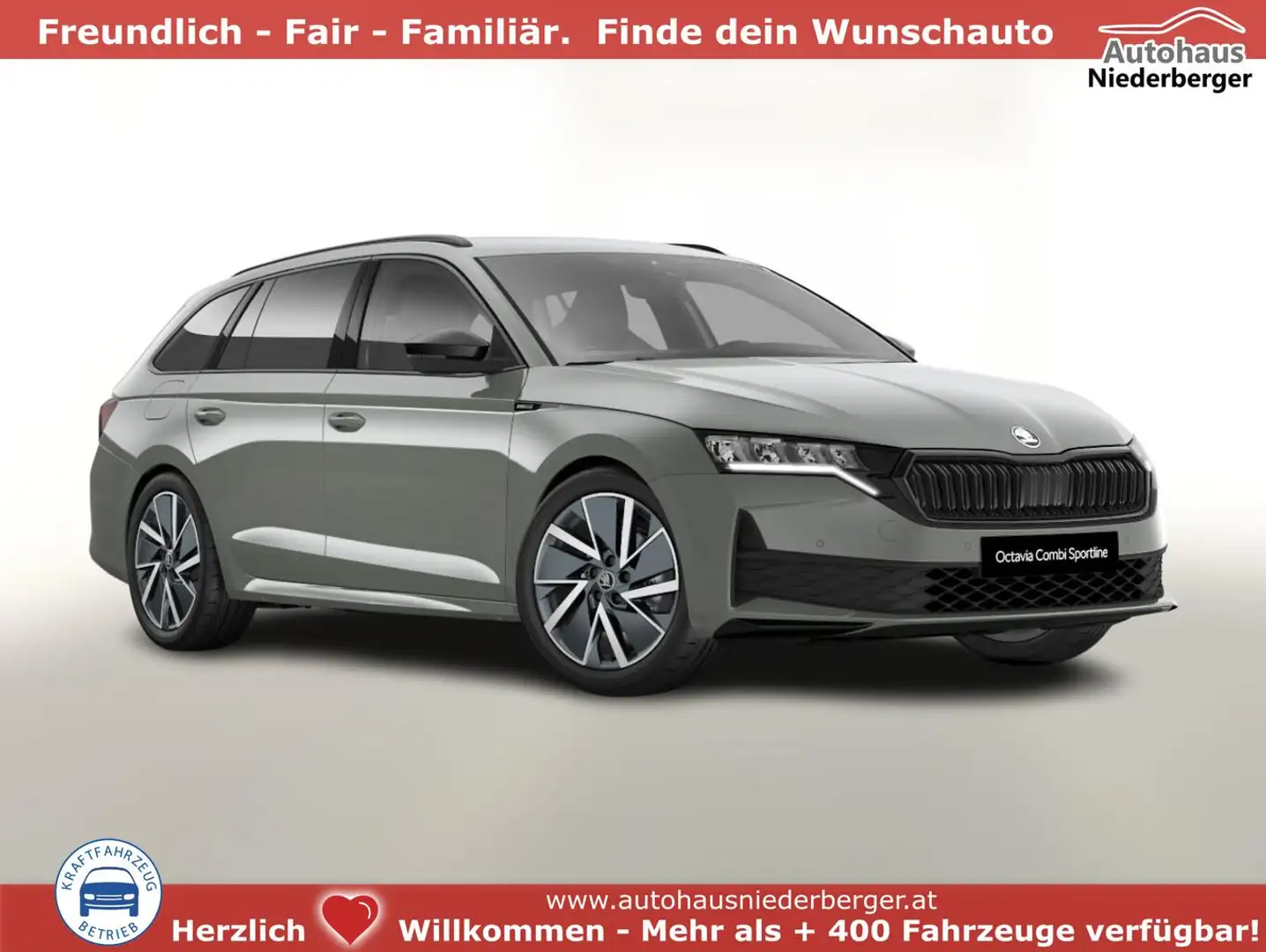 Skoda Octavia Combi Sportline TDI DSG Sportl FL AHK 18Z Nav A... Grijs - 1