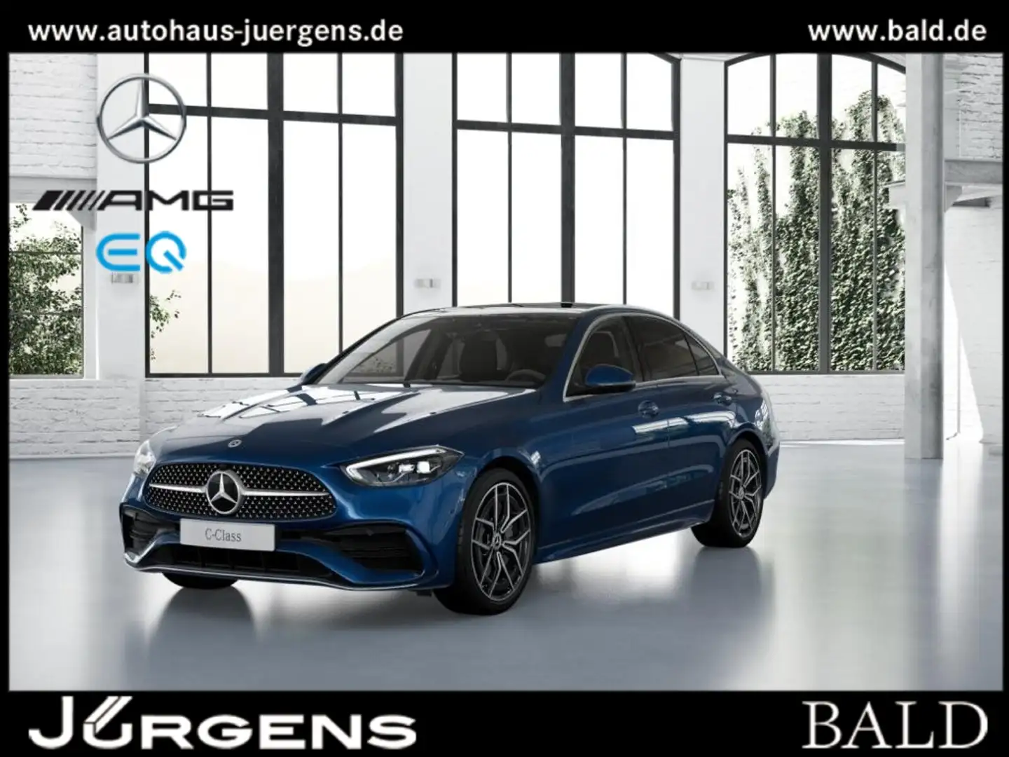 Mercedes-Benz C 300 d AMG-Sport/Pano/Burm/AHK/Memo/Totw/19' Blau - 2