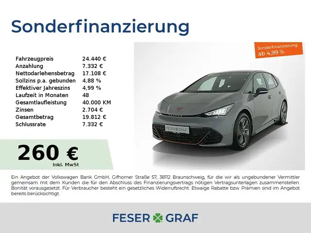 CUPRA Born 150kW 1-Gang Automatik LED PDC Climatronic