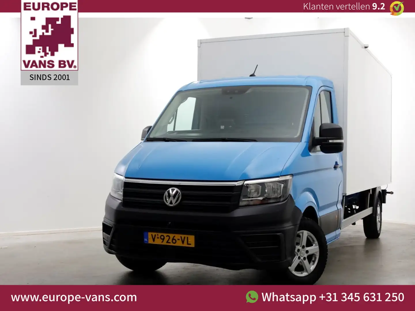 Volkswagen Crafter 35 2.0 TDI E6 Bakwagen met achterdeuren 2 Persoons Blauw - 1