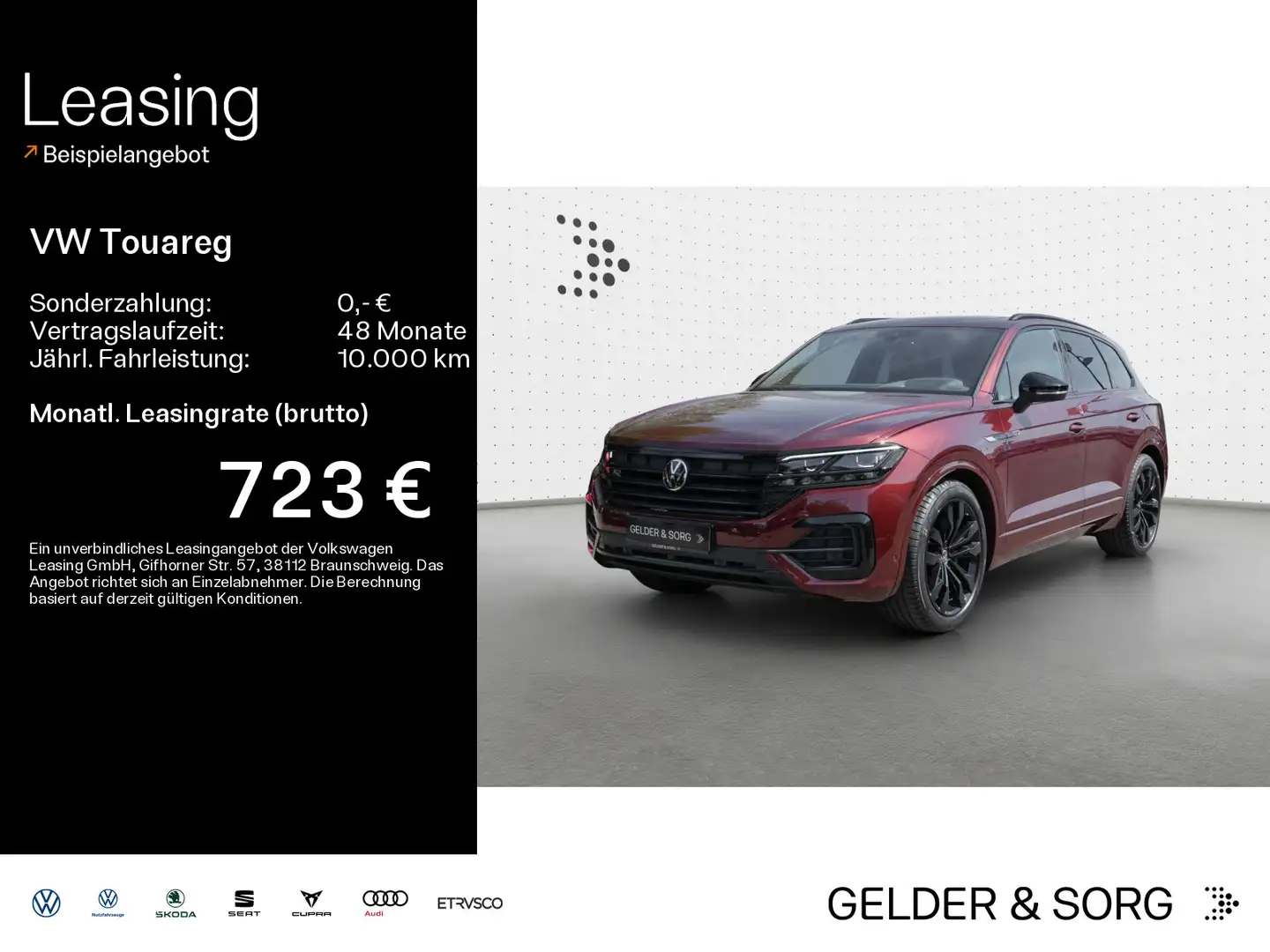 Volkswagen Touareg Elegance 3.0 TDI R-line(Ext.)Pano*Stand Rot - 1