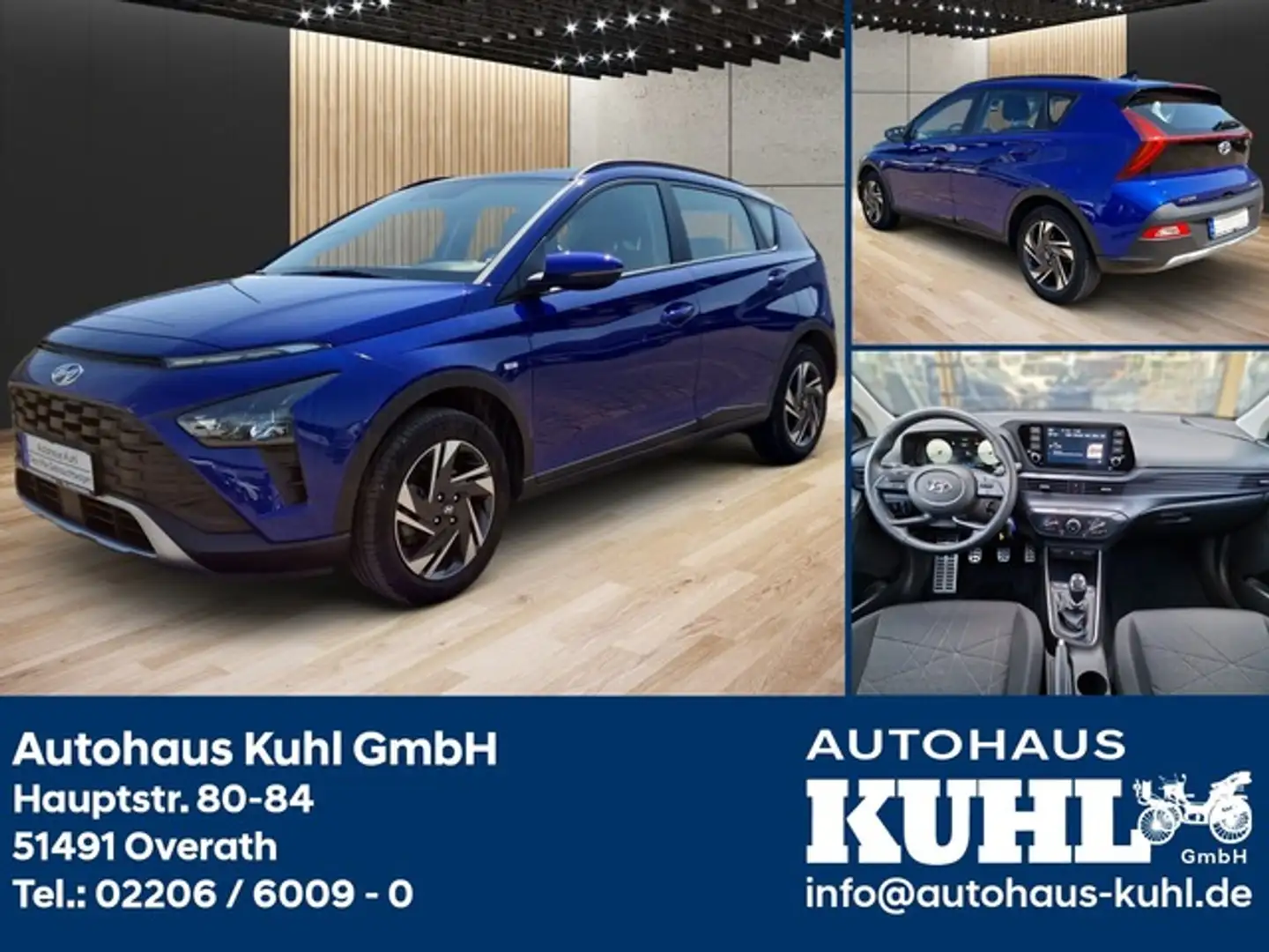 Hyundai BAYON 1.0 T-GDI Trend 48V 88kW Android/Apple,LED Blauw - 1