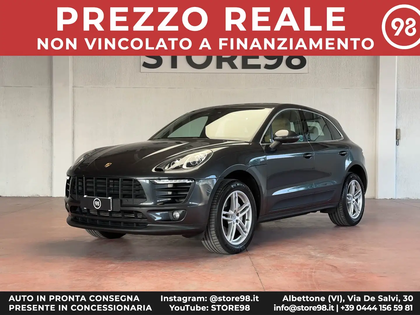 Porsche Macan 3.0 S DIESEL 250cv*PPF/FULL SERVICE PORSCHE/TETTO* Gris - 1